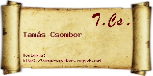 Tamás Csombor névjegykártya