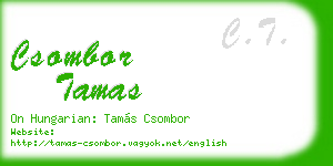csombor tamas business card