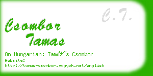 csombor tamas business card